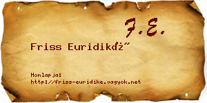 Friss Euridiké névjegykártya